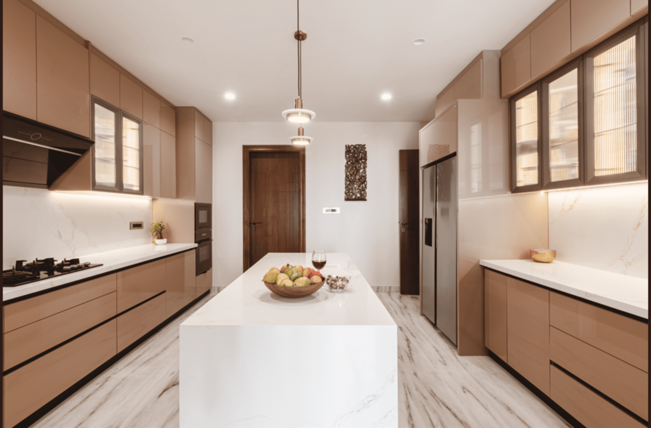 parallel with island Kitchen