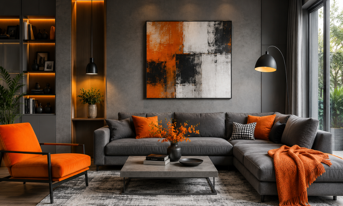 Orange and Grey