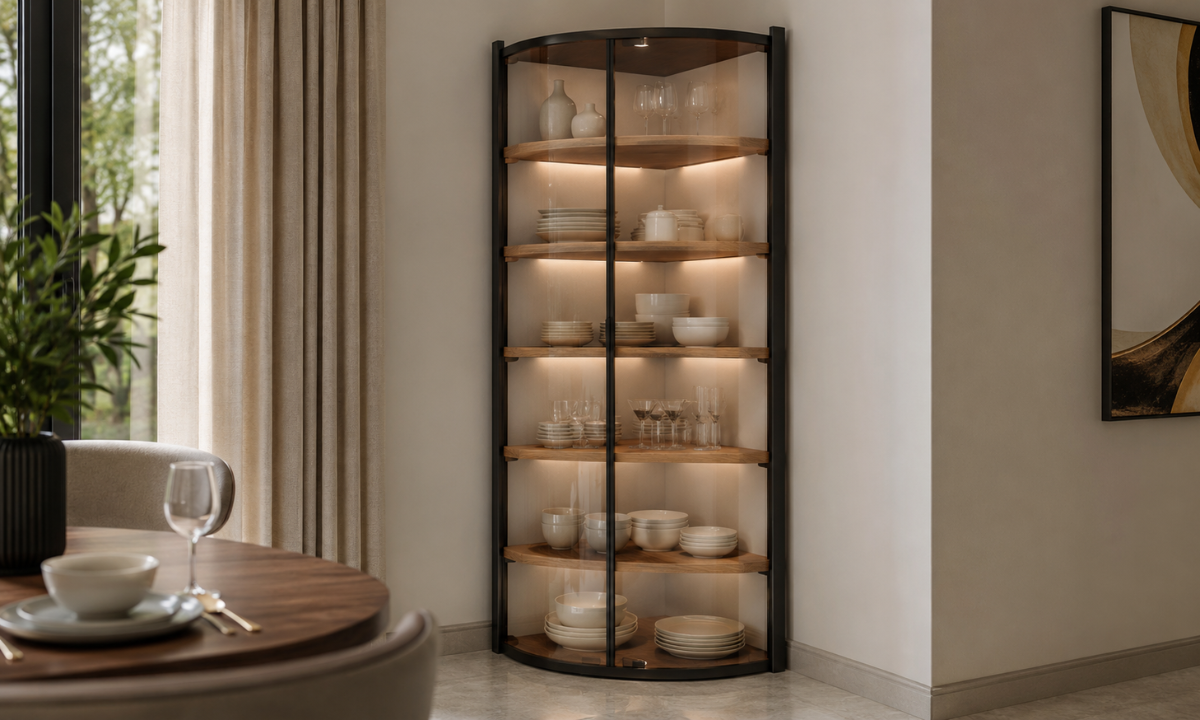 Angled Corner Display Stands
