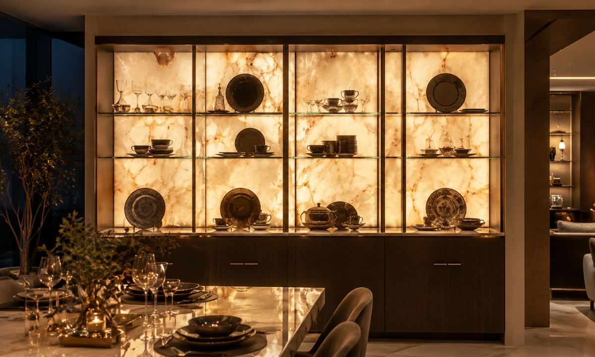 Backlit Onyx Display Pavilion