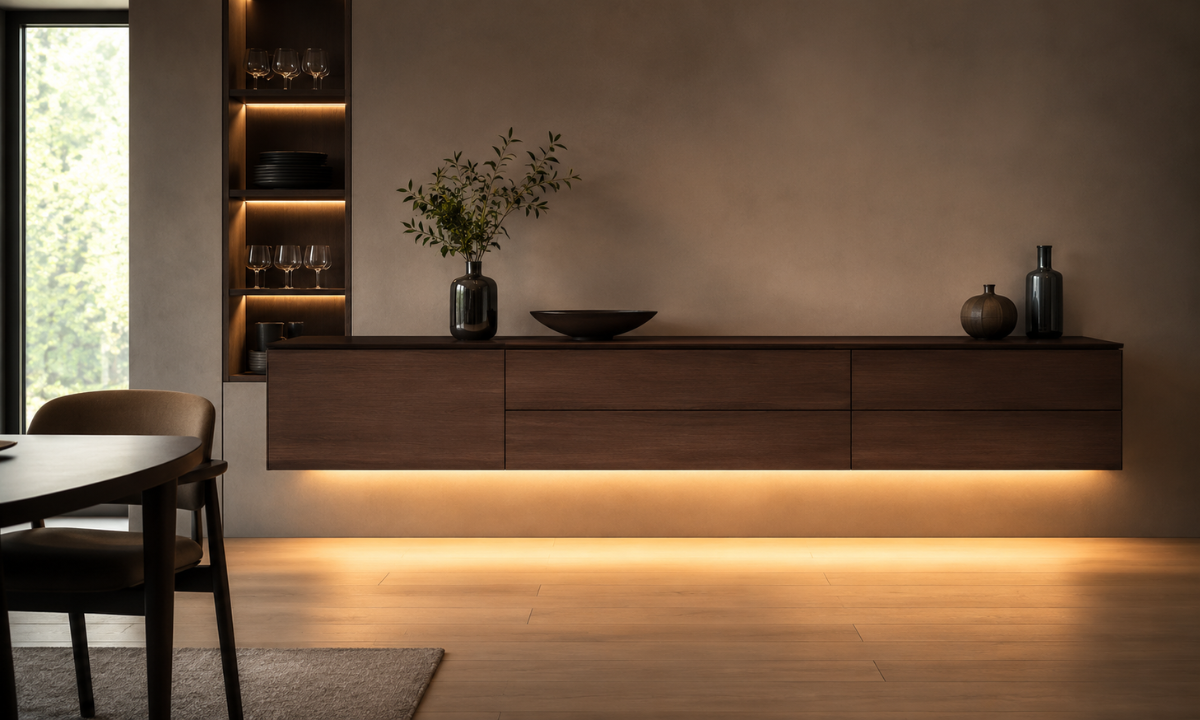 Cantilevered Floating Credenza