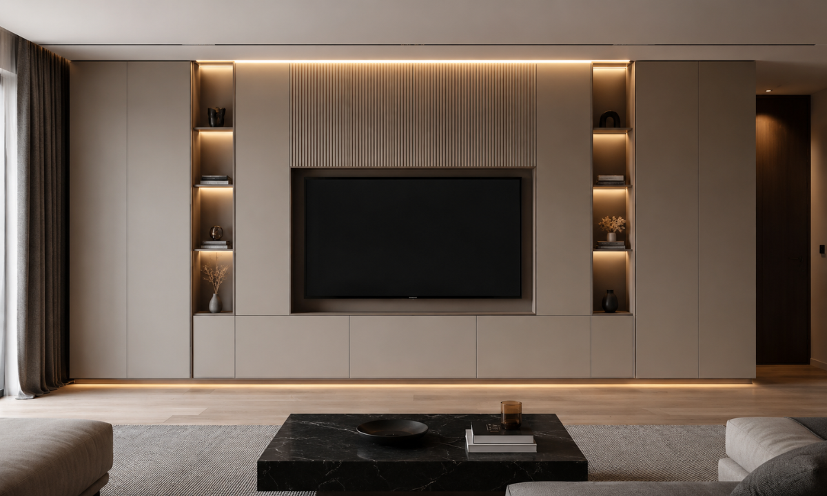 Monolithic Media Wall