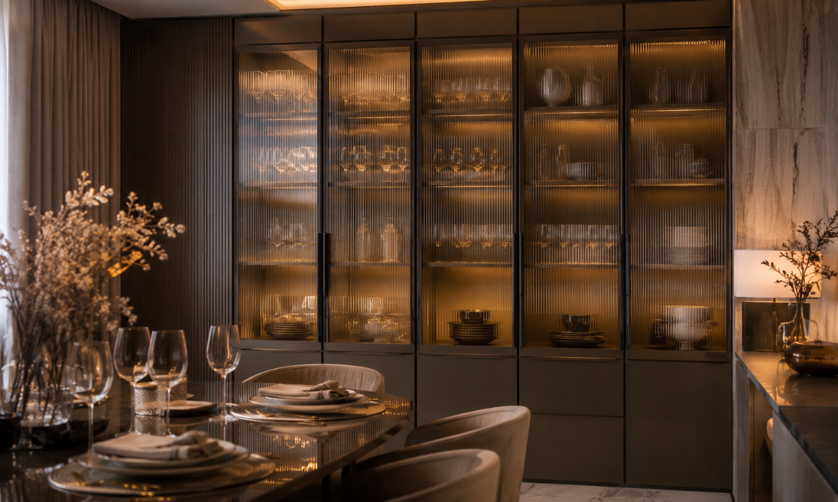 Tinted Fluted Architectural Display