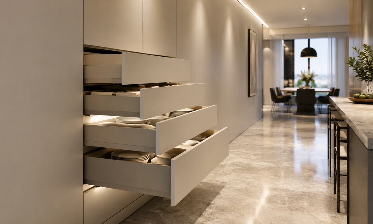 Walk-Through Serving Pantry Corridor