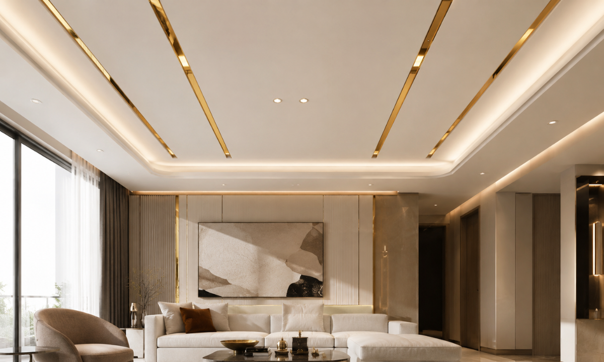 Brass Inlay Ceiling
