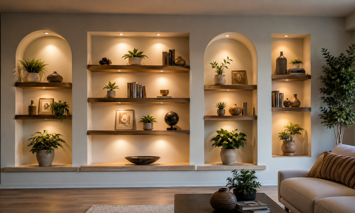 Wall Alcoves & Floating Shelves