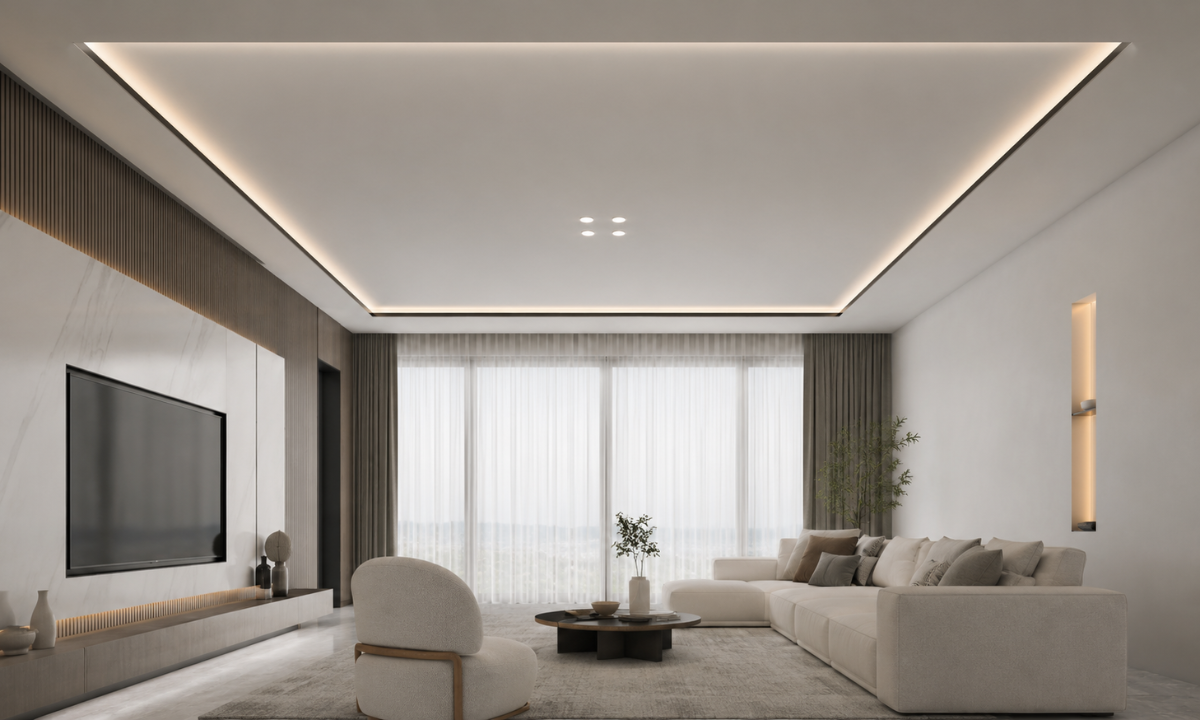 Floating Shadow-Gap Ceiling
