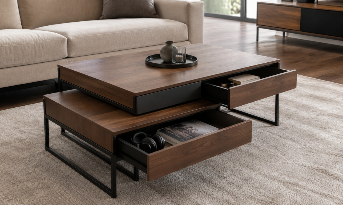 Nesting Coffee Tables with Storage