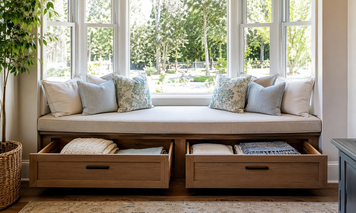 Bay Window Storage Benches