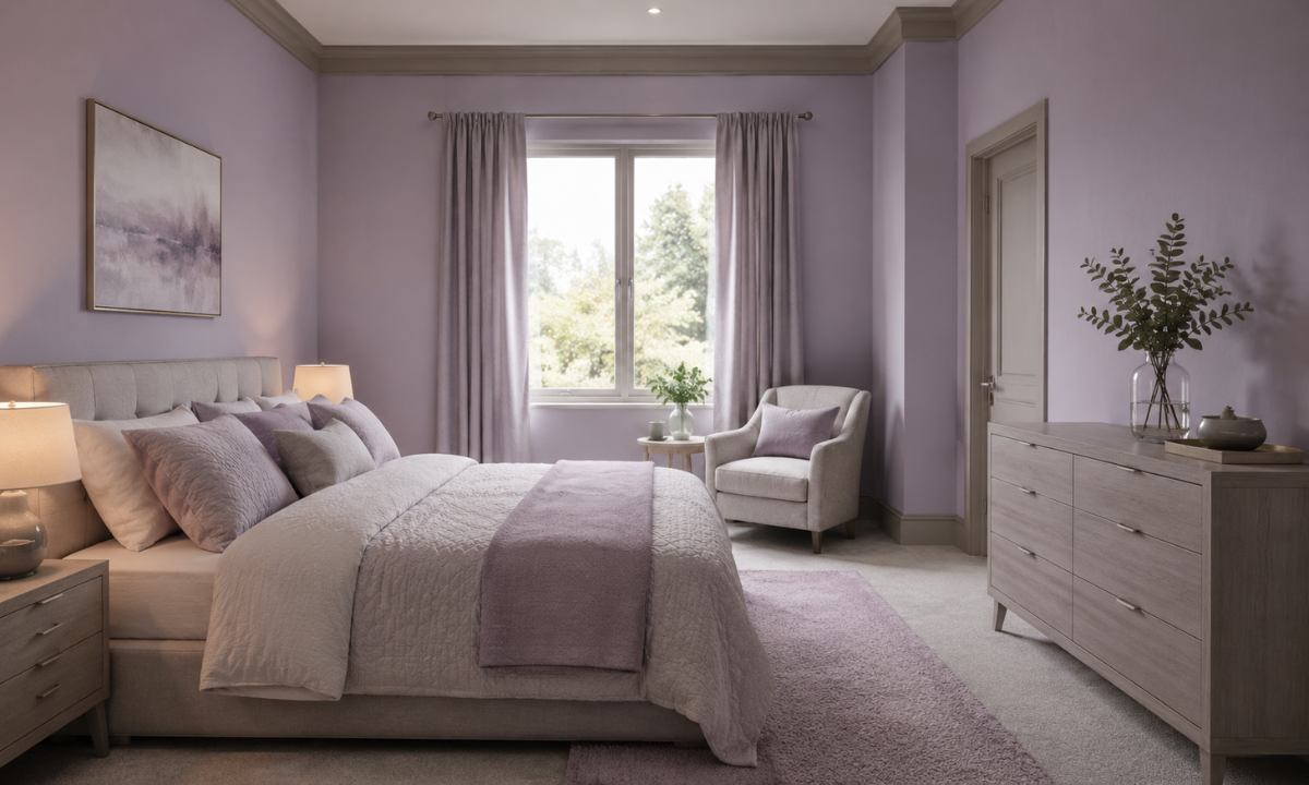 Soft Lavender & Warm Dove Grey