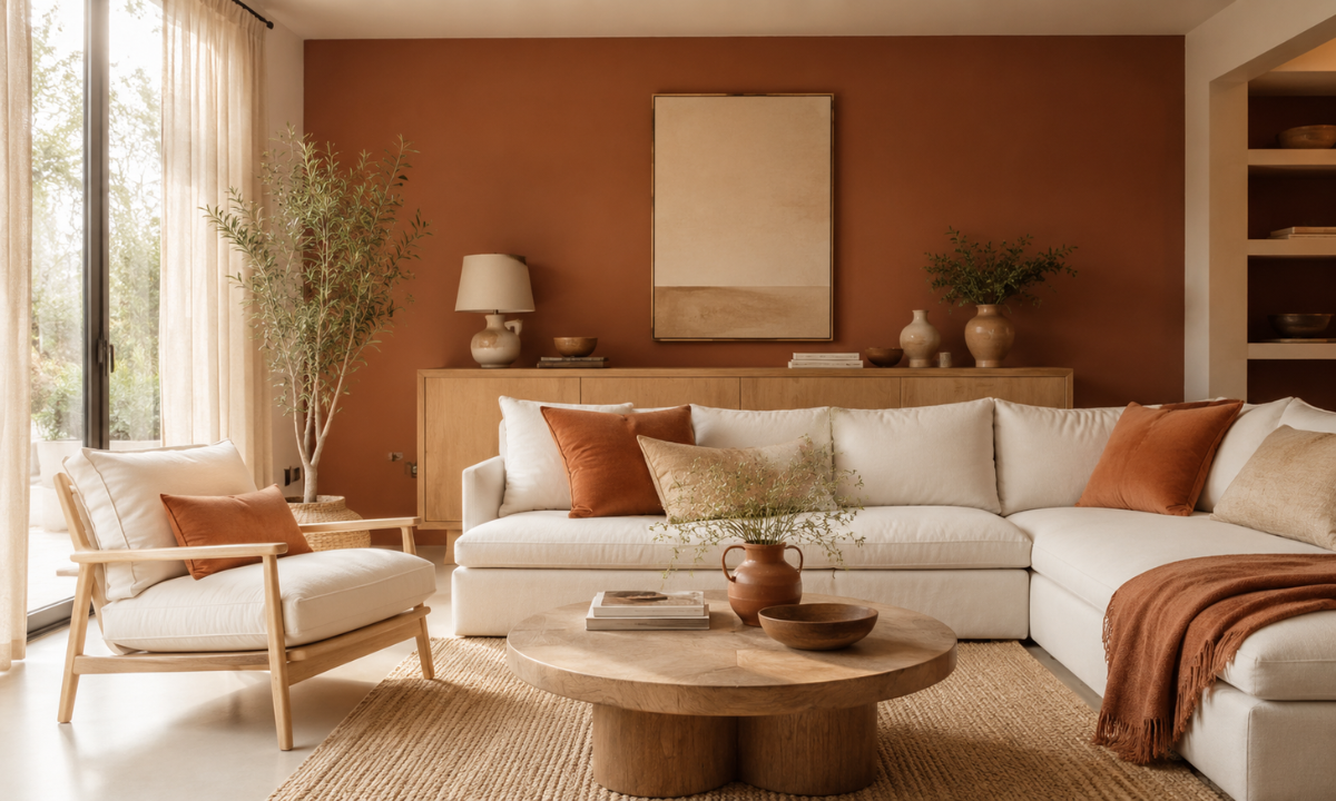 Warm Terracotta & Muted Beige