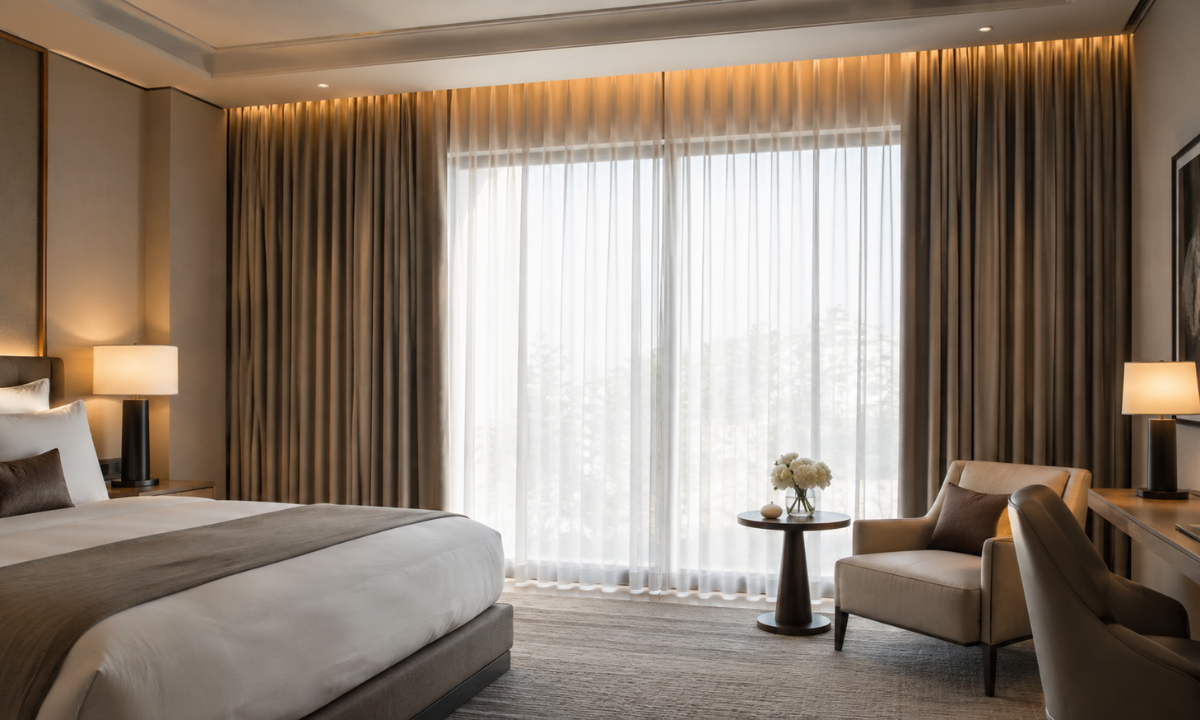 Layered Blackout Sheers & Drapes